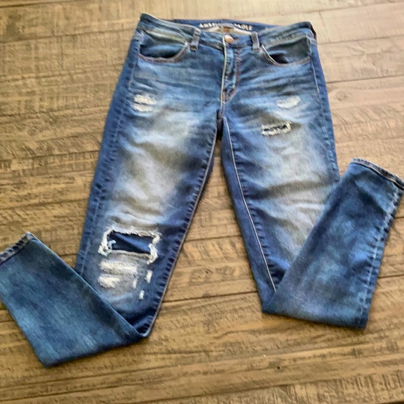 🍑NWOT American Eagle Patched Super Stretch Jgng - Picture 3 of 9